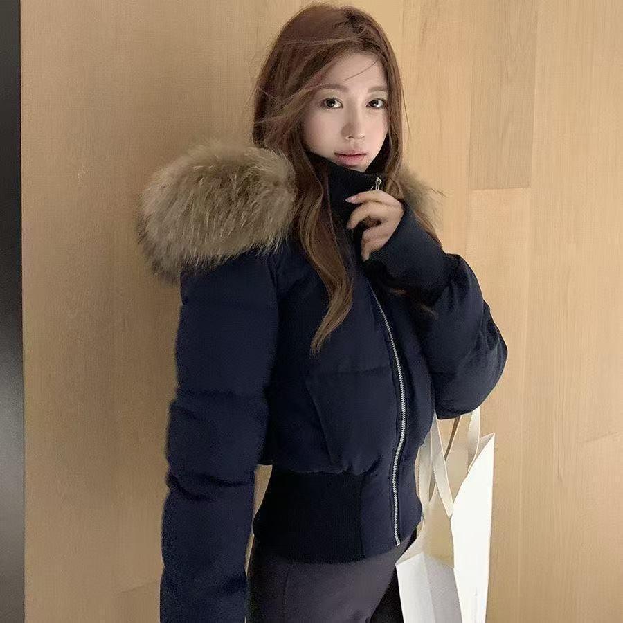 Small cotton-padded clothes for women, short seagulls, new sweater-neck cotton-padded clothes with waist, small cotton-padded jackets for women i
