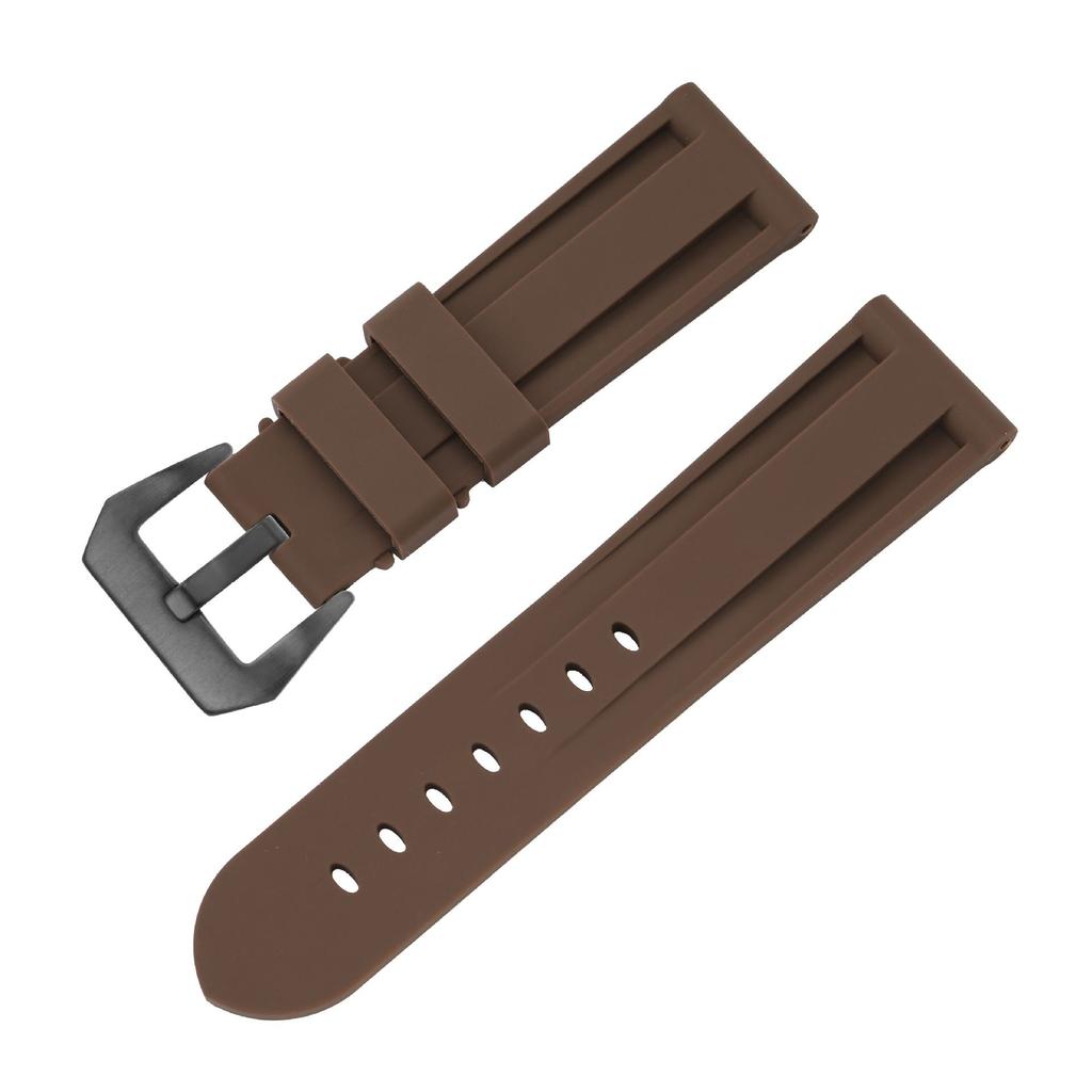 Universal Silicone Watch Band for Panerai - 20mm 22mm 24mm 26mm Soft Rubber Camouflage Sport Big Buckle Durable Strap for PAM Military Smart Watch