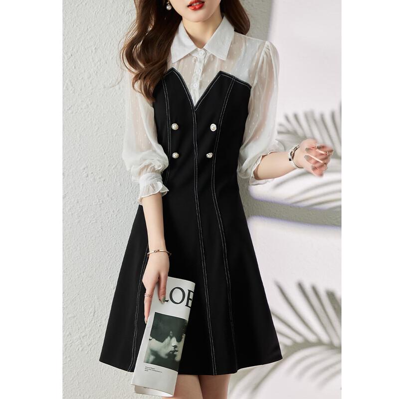 

Firstview Women s Urban Casual Long Sleeve Short Dress S