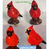1PC Red Bird Table Lamp Decorative Red Bird Table Lamp Resin Decorative Piece The Gift For Your Friends Retro Ornament Set