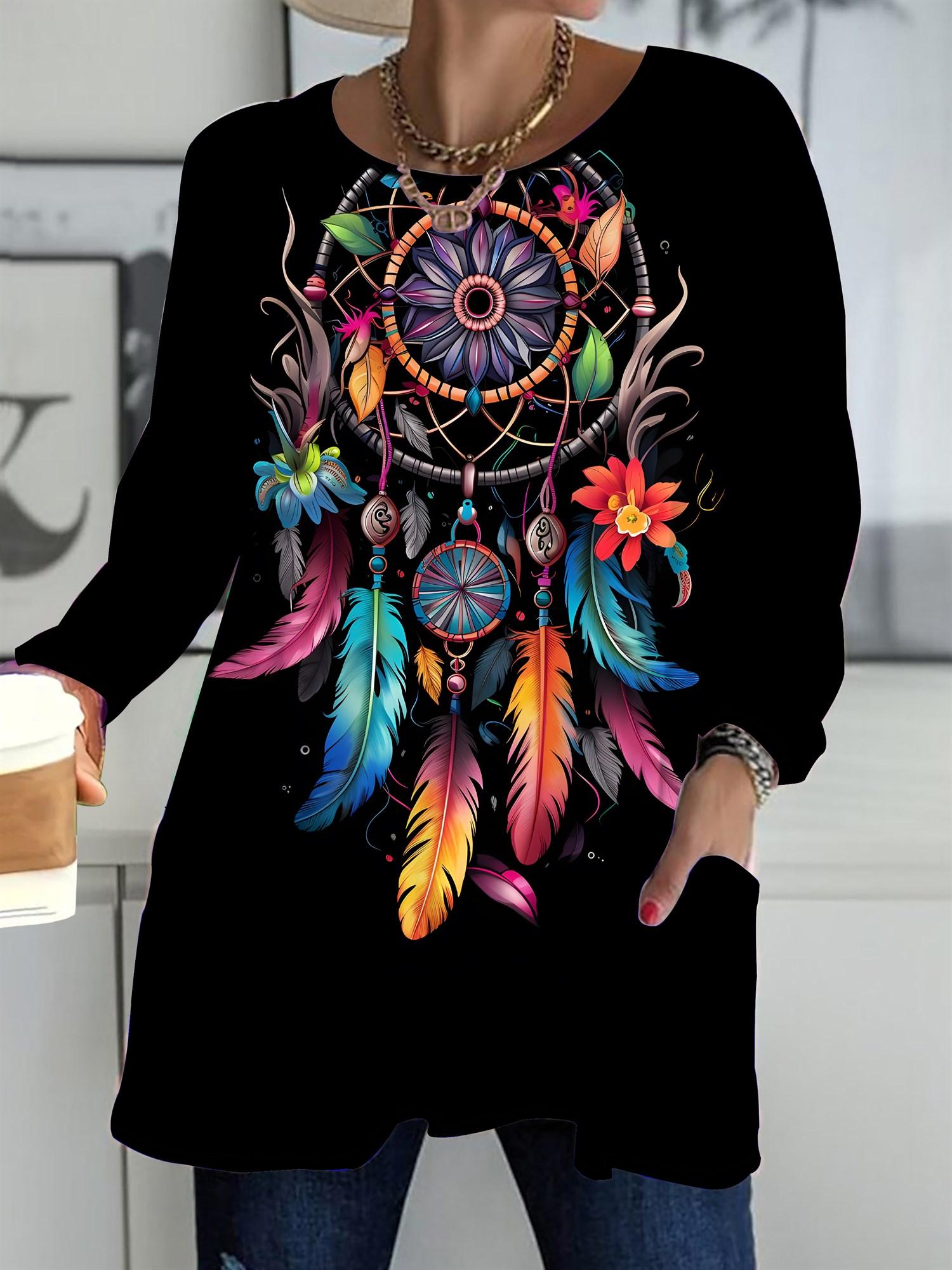 

Осень-Зима 2025 Новые Женские Топы Большого Размера, Модные Футболки с 3D-принтом цветов, с Круглым Вырезом и Длинным Рукавом 6XL чёрный