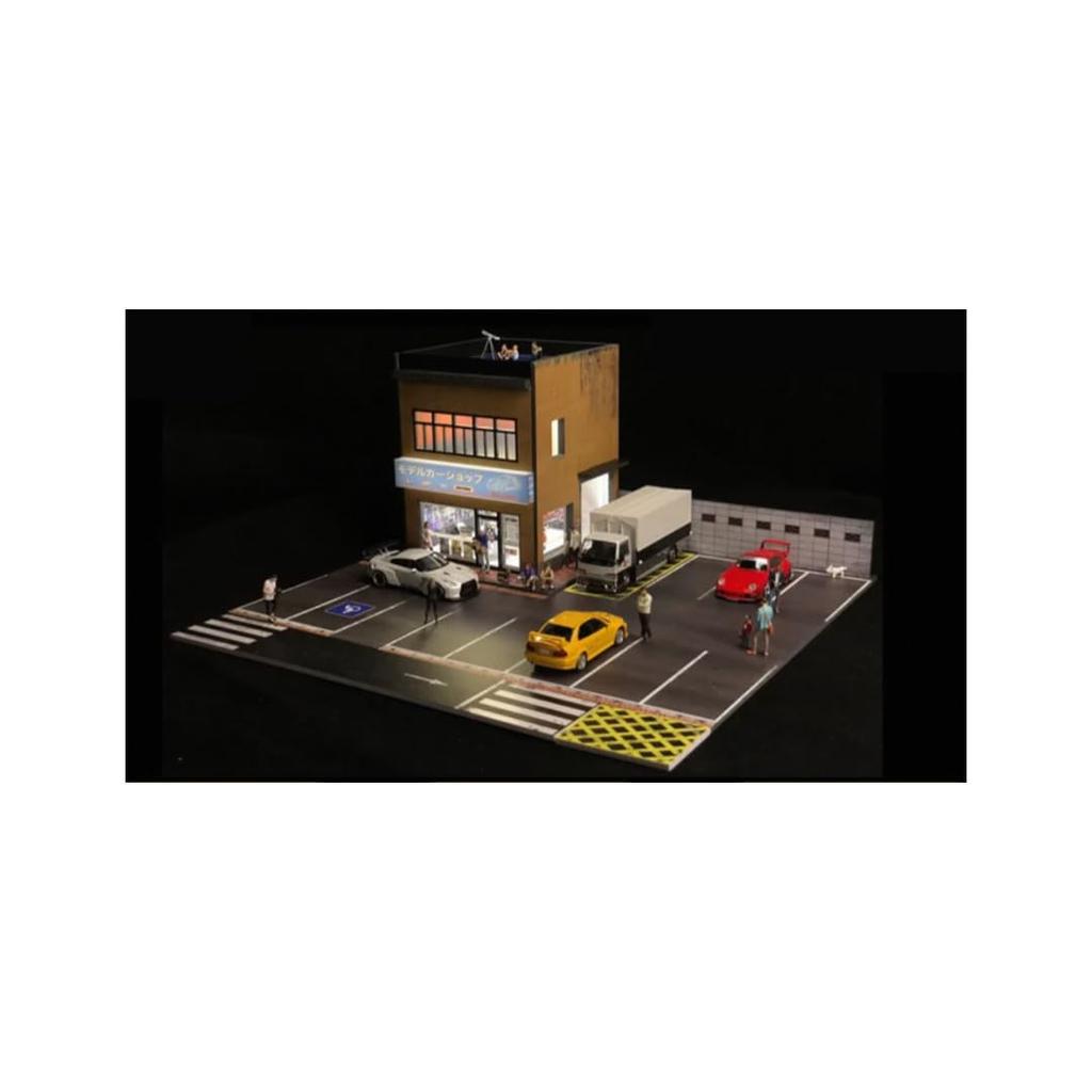 scale 710026 Model Parking Lot Diorama Miniature Car 1/64 G-Fans