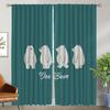 Cute Baer Window Curtain for Room 2 Panel Shades Partition Elegant Room Curtains Home Interior Curtains Halloween Decoration