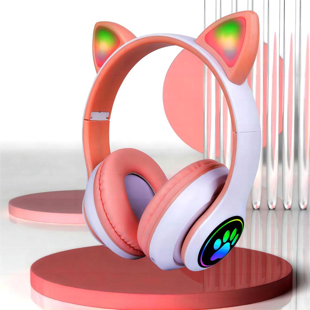 Luminous Cat Ear Bluetooth Headphones STN-28: Long Battery Life, Wireless Headband Headset Bestseller.