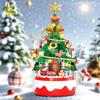 Children Mini Christmas Tree Santa Claus Music Box Model Micro Bricks Building Block DIY Bricks Toys for Adult Gift
