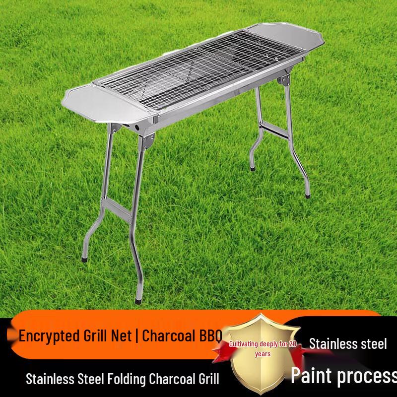 Beifu Large Stainless Steel Folding Charcoal BBQ Grill