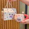 High Looking Cute Ceramic Cup Couple with Cup Girls Home Coffee Cup Children Mug Birthday Gift
