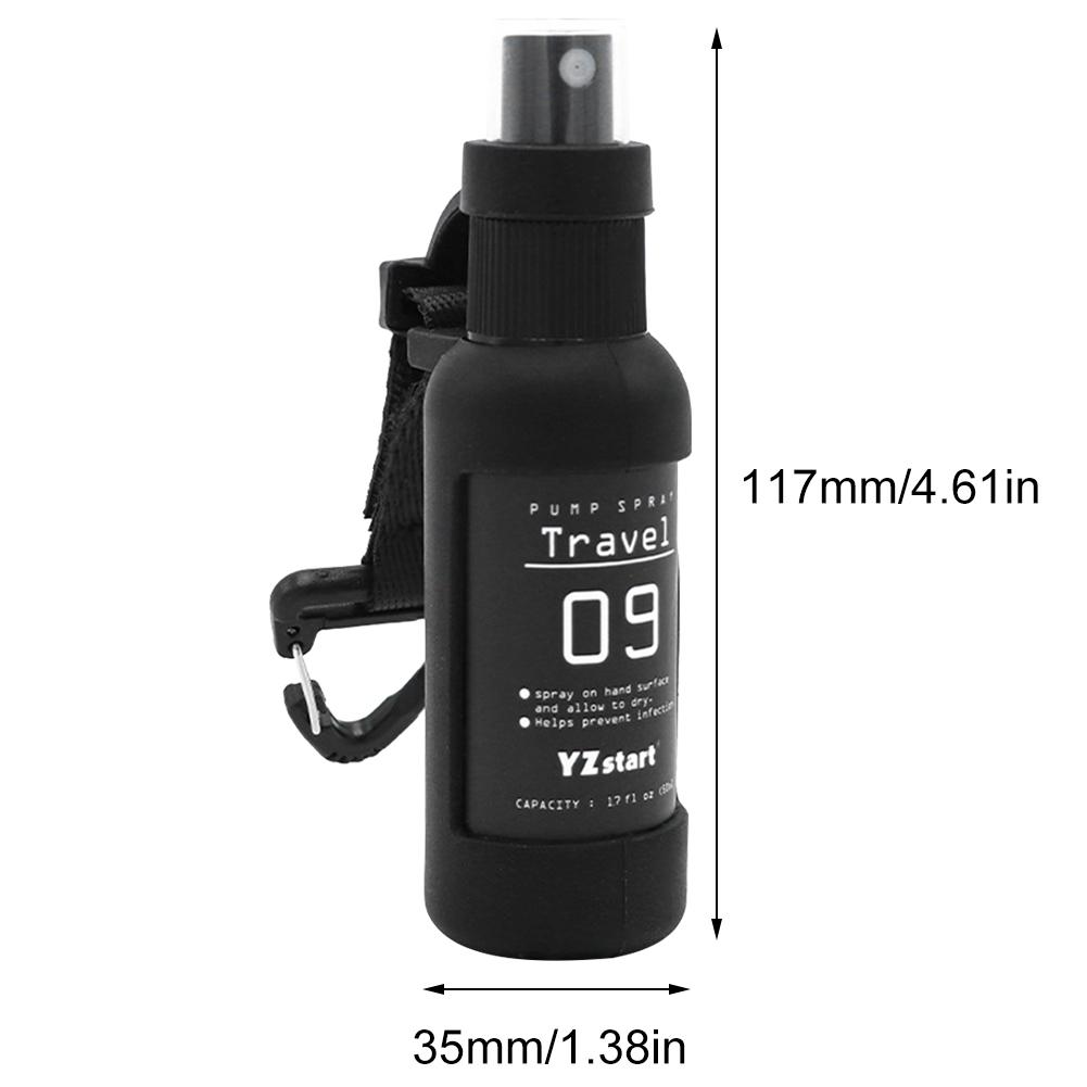 Outdoor Camping Travel Spray Bottle 50ml Alcohol Dispenser Bottle Leak Proof Refillable Mist Spray Bottles Liquid Containers