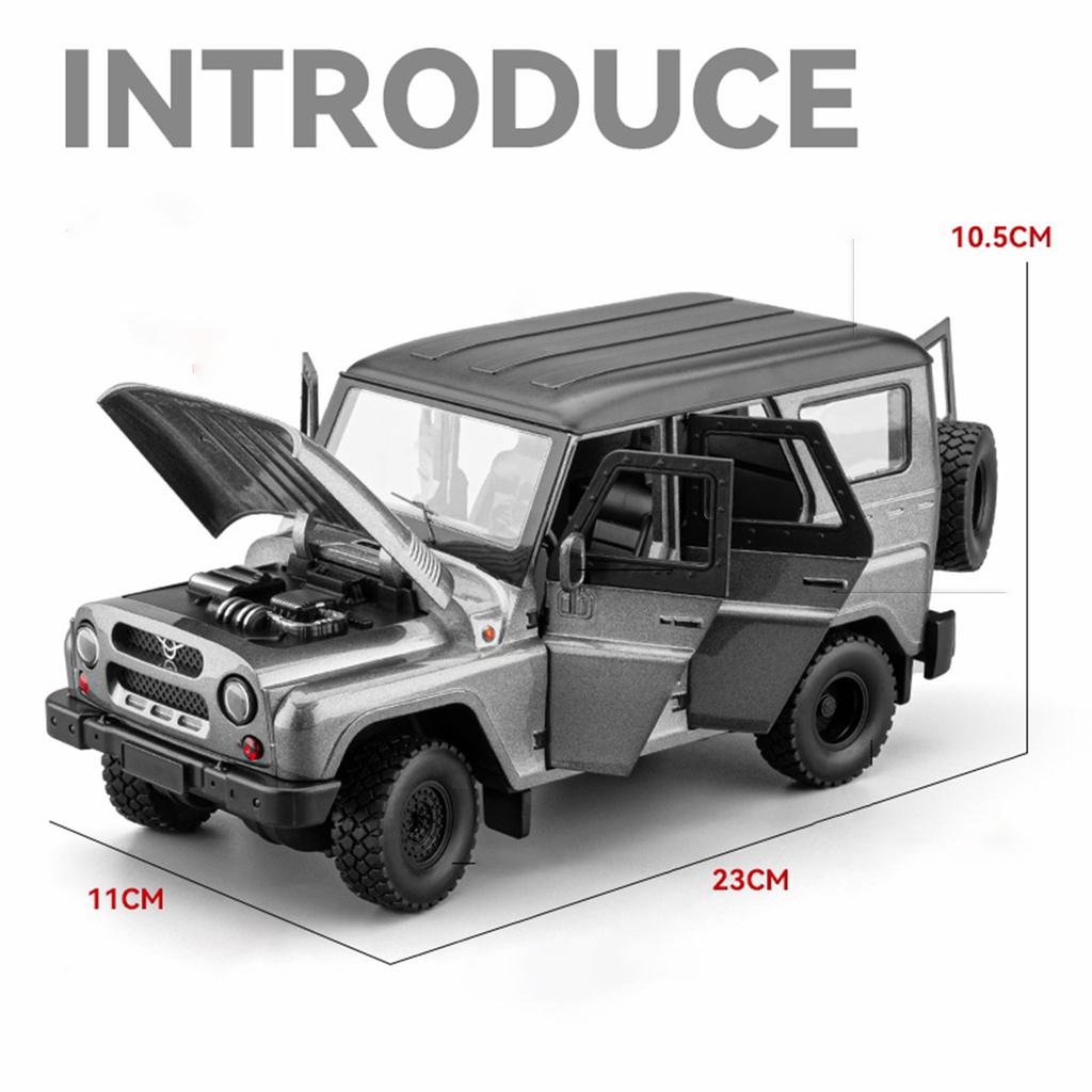1/18 UAZ Hunter SUV Alloy Car Diecasts & Toy Vehicles Metal Toy Car Model Sound and Light Collection Kids Toy