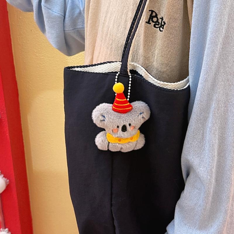 Cute Koala Plush Keychain Mini Stuffed Animal Pendant Soft Doll Ornament For Backpack Bag Decor Birthday Party Gifts