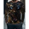 Herren 3D-Druck Crew-Neck Langarm-T-Shirt Mode Vielseitig Trend Atmungsaktiv Lässig
