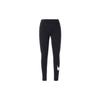 Nike Sportswear Essential Swoosh Logo Mid-Waist Slim Fit Fitness Pants Women Bottoms Black CZ8531-010