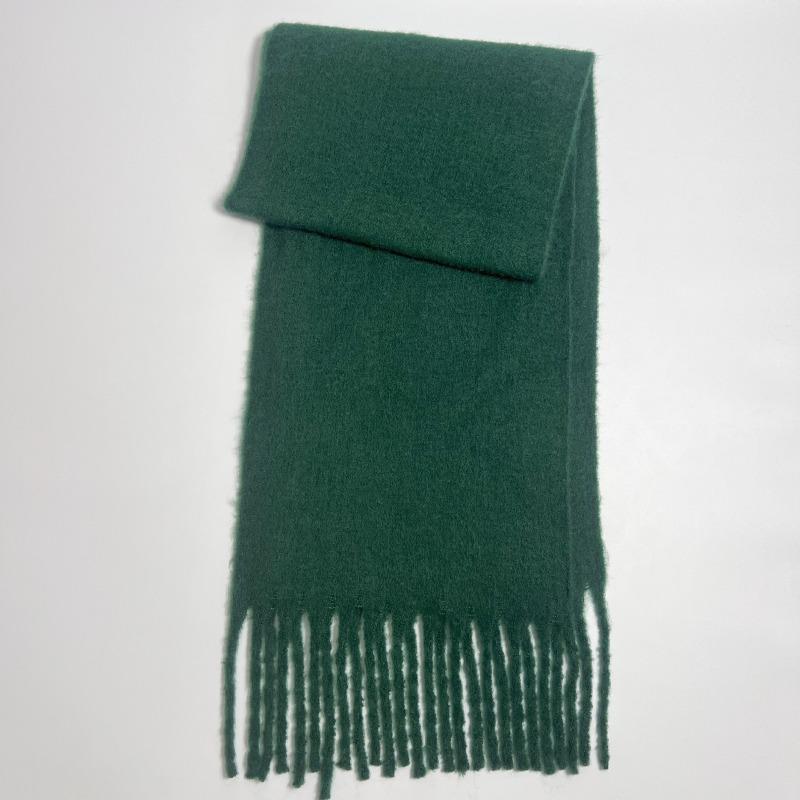 Versatile Mohair Solid Color Scarf Women's Winter Thickening Simple Warmth Enlarged Shawl Scarf