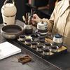 9-Piece Automatic Rotating Ceramic Kung Fu Tea Set