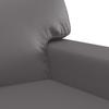 3 Piece Sofa Set Grey Faux Leather