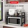 Retractable Microwave Stand Adjustable Seasoning Shelf Oven Storage Shelf  Seasoning Storage