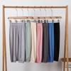 Children's Summer Ice Silk Elastic Pants - Loose Fit, Cuffed Ankle, Thin, Straight & Wide Leg Design, Ideal for Home & Sleepwear