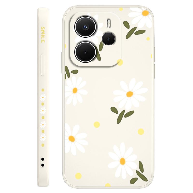 Elegant Daisy Phone Case for Samsung Galaxy A55 A35 A25 A15 5G A24 A23 A22 A32 A52 A52S A71 A72 A51 A05 4G Silicone Cover