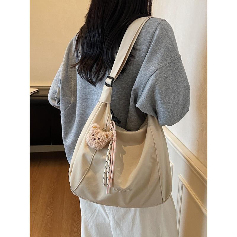 Japanese-style casual and relaxed canvas tote bag for women2026New large-capacity student shoulder crossbody bag for classes
