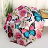 Butterfly Flower Automatic Folding Umbrella Compact Lightweight Retractable Design For Outdoor Travel Accessoriest51