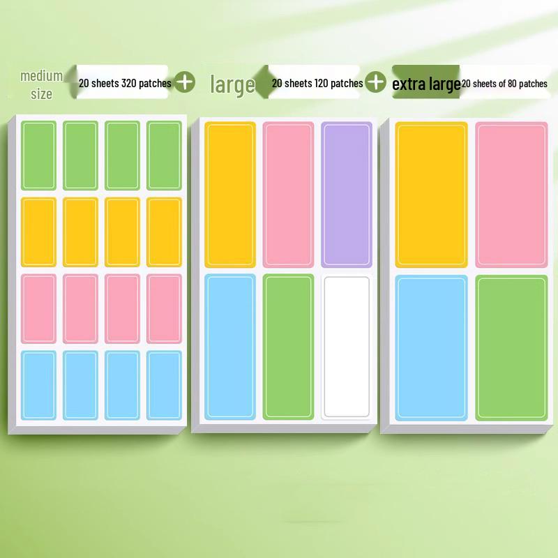 Cute Waterproof Self-Adhesive Color Label Stickers - Writable for Office and Price Marking Tasks
