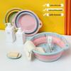Portable Rectangular Folding Mop Bucket - Large, Thickened, Multi-functional Plastic for Car Wash & Mopping