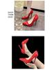 Popular Women's Red Bottom High Heels, Size 35-50, 12cm Stiletto, Large Size Professional Wedding Shoes