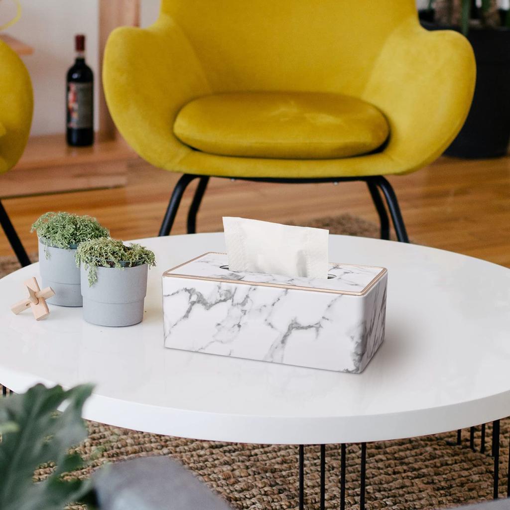 Richblue Tissue Case, Stylish Tissue Box, Tissue Cover, Premium PU Leather, Interior Dimensions: Approx. W23.5 x D12 x H8cm, Paper Towel Case, Tissue