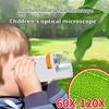 Science Experiment Pocket Microscope Toy Kit 60-120X Educational Mini Handheld Microscope with Light Children Toys Gift
