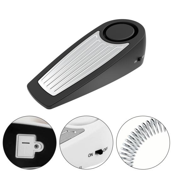 Dörrstopplarm med portabelt lås 125dB Anti-halk framdörrskydd Gummi Säkerhetsdörrkil för hemresor