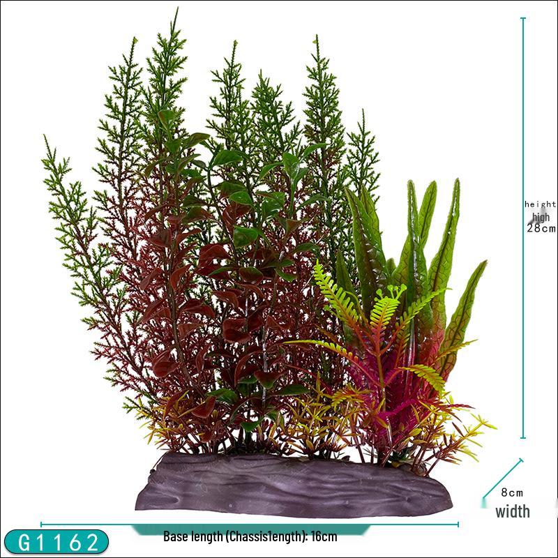 Aquarium Landscaping: Easy Grass Decoration Set with Large Faux Water Plants