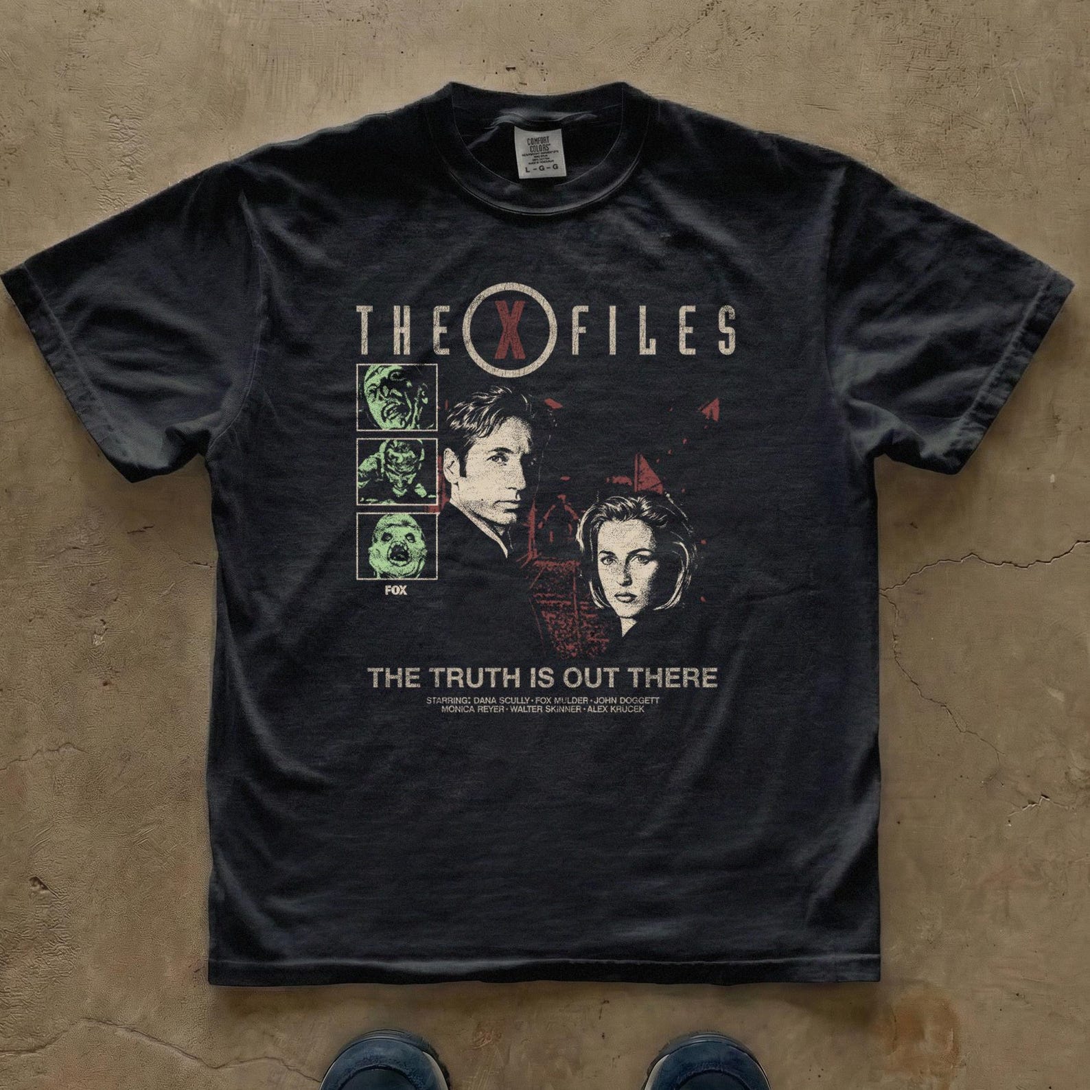 The X-Files Retro Graphic T-Shirt | Sci-Fi Horror Vintage XL