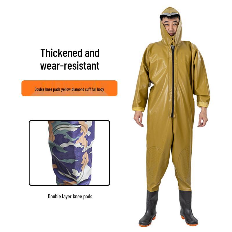Thickened Waterproof Full-Body Waders: Fishing, Rain, and Lotus Root Digging Suit
