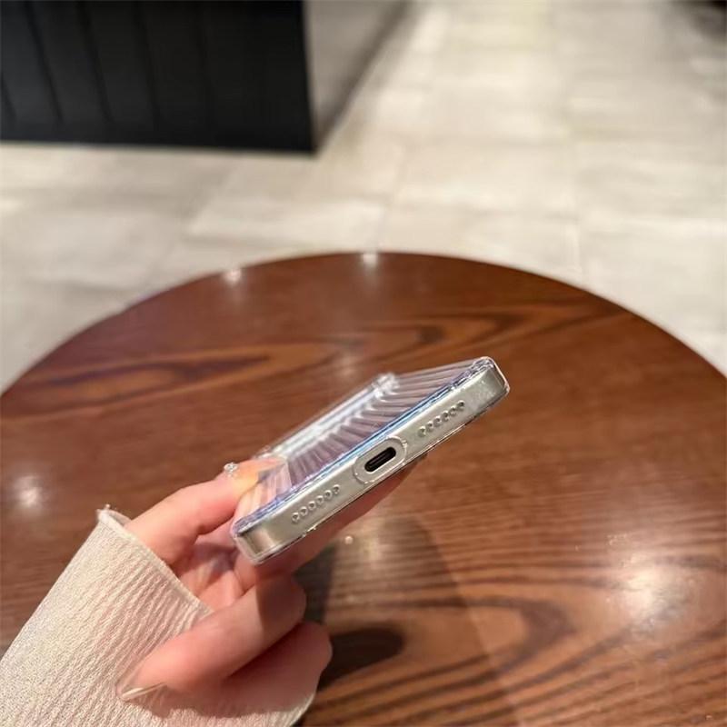 17 Pro Max Luxuriöse Transparente Hülle mit Wellenmuster Ultradünn für iPhone 17 Air 16 15 14 13 12 Pro Max Plus Stoßfest Weiche Hülle