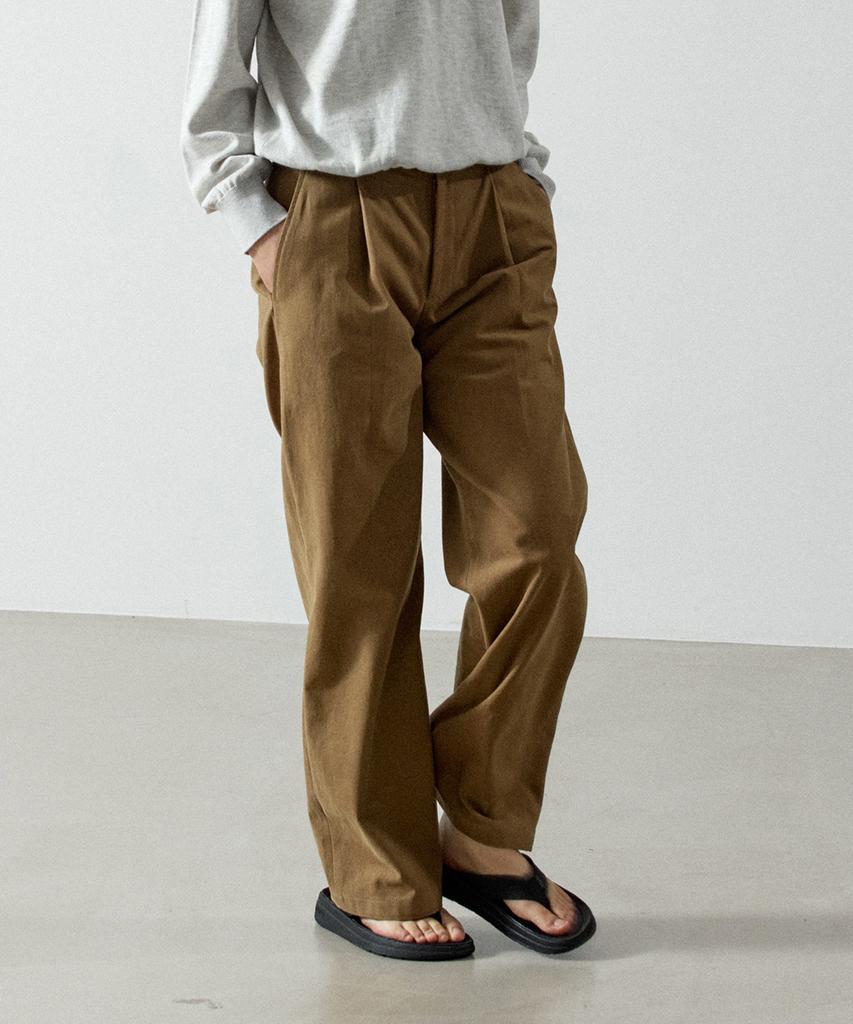 ASP Wide Cotton Chino Pants - Camel
