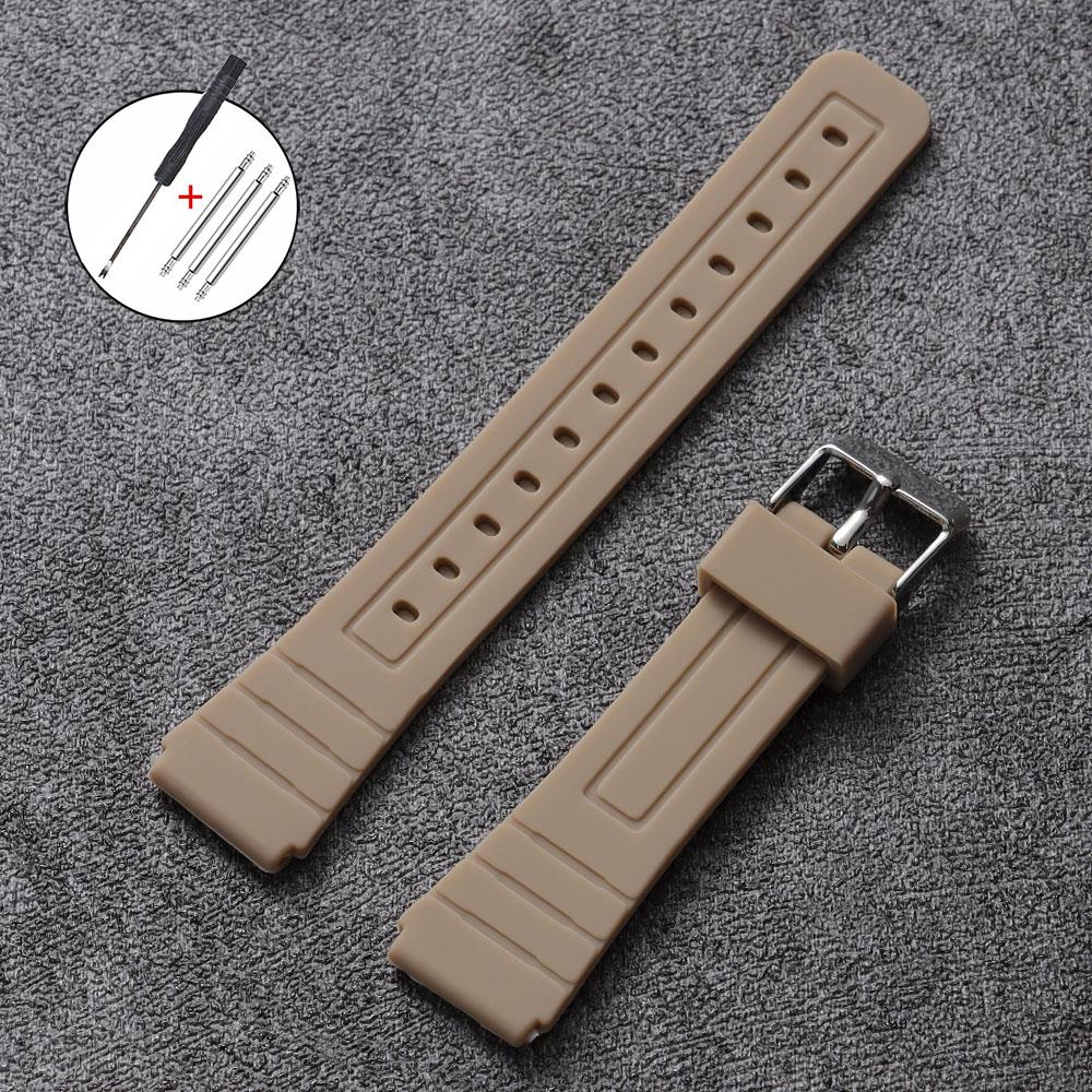 18mm Miękki Silikonowy Pasek do Zegarka dla CASIO W800H SGW400 Opaska na Nadgarstek dla F84 F91W AE1200/1300 A158/168/159 F105/108 Pasek Żywiczny