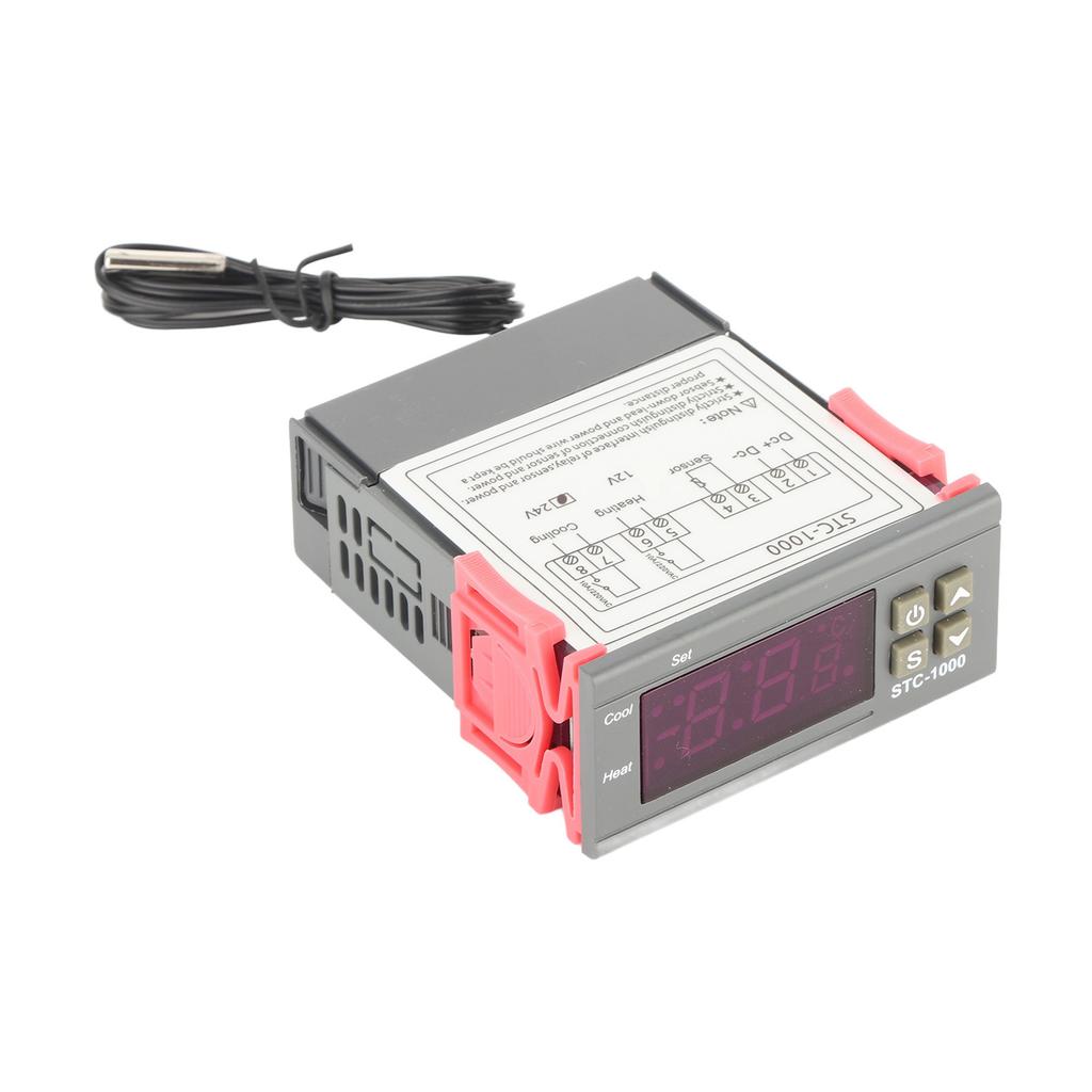 Digitaler Temperaturregler Kühl- und Heizthermostat mit NTC-Sensor STC100024V
