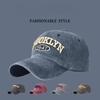 New Embroidered Letter Baseball Cap Big Head Circumference Washed Sun Protection Visor Couple Fashion Versatile Cap