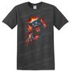 Furious Blue Wolf Animal Graphic T Shirt Art Fire Claw Roar Fury Tee