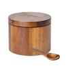 Freshness Preserving Spice Holder Practical Wood Spice Holder Convenient Container with Lid for Gourmet Cooking