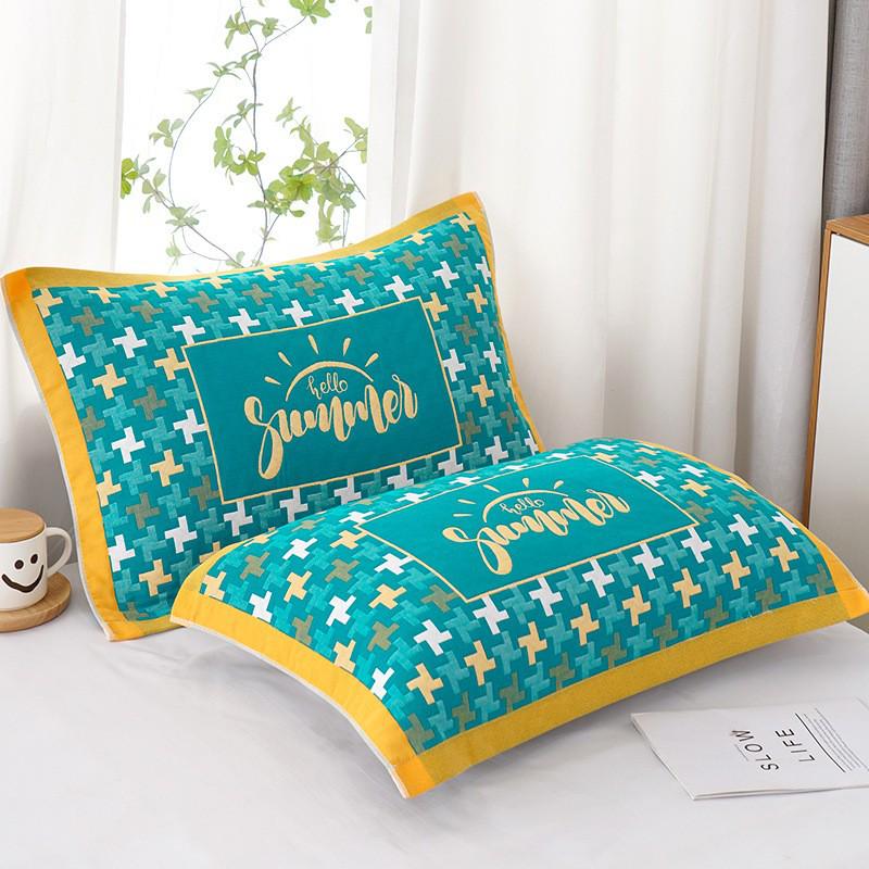 Six-Layer Breathable Gauze Pillowcase - Comfortable for Children & Adults