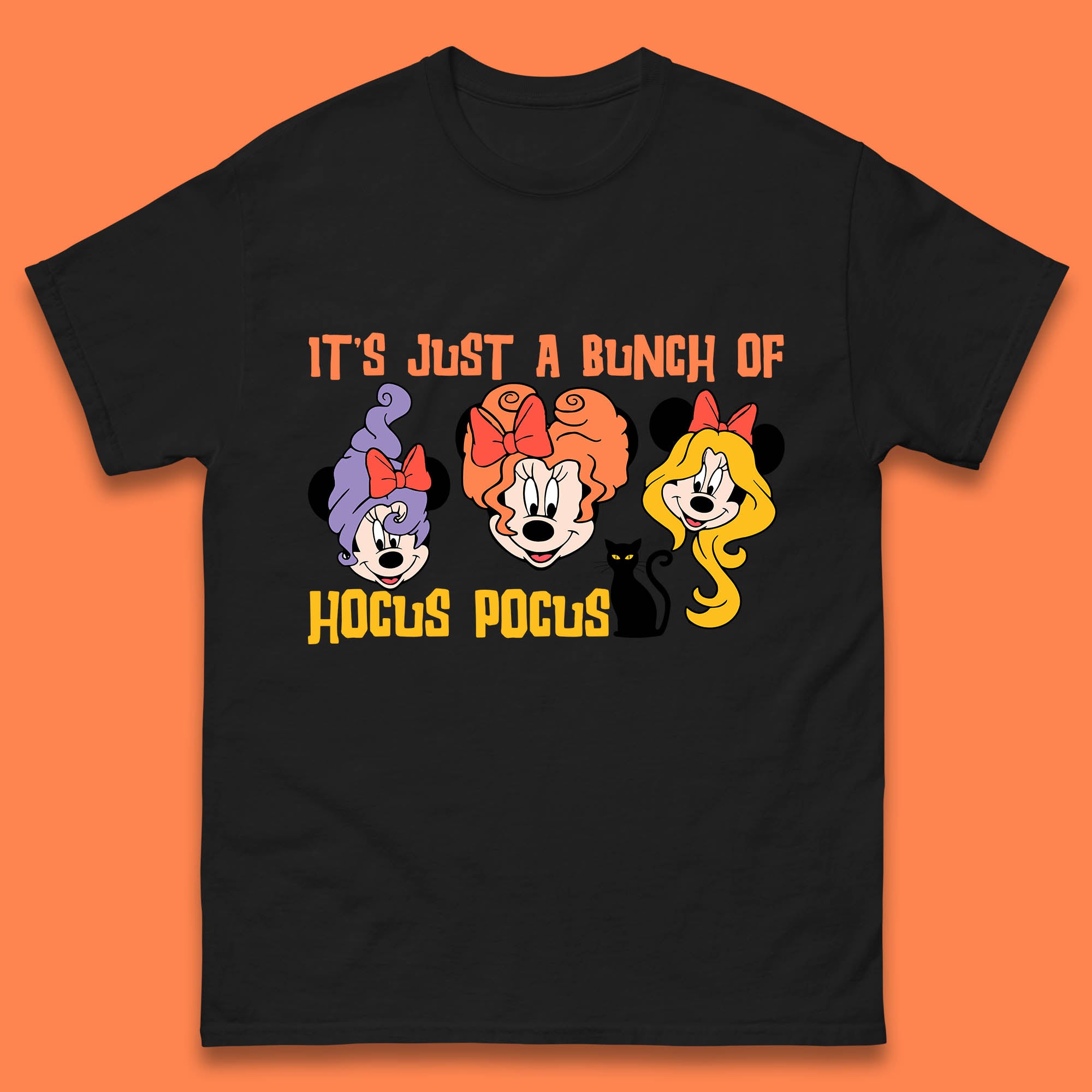 It s Just A Bunch Of Hocus Pocus Halloween Witches Minnie Mouse & Friends Disney Trip Mens Tee Top S