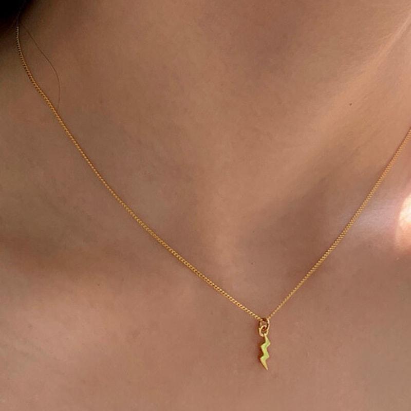 

TEMTTING A Lightning Necklace - Gold one