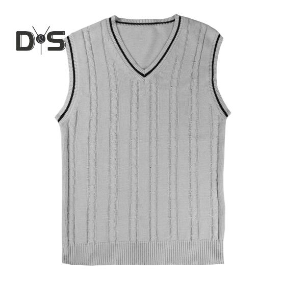 Pánská vesta svetr s výstřihem do V bez rukávů Slim Fit Colorblock Pletený svetr Slim Fit Střední délka Zahuštěný svetr preppy a business stylu