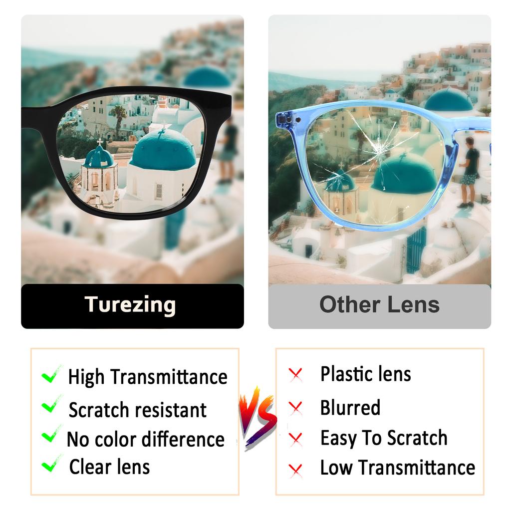 TUREZING Reading Glasses Women Men Ultralight HD Lenses Spring Hinge Presbyopic Eyewear 0-6.0