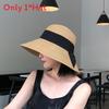 Straw Hat For Women Summer Foldable Sun Hat With Butterfly Bow For Beach And Outdoor Activities