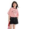 Girls' Summer 2025 Trendy Short Sleeve T-shirt - Thin Style for Big Kids