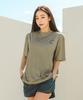 Tyubeuteuli Women'S Dolphin Short Sleeve Loose Fit Rash Guard B706 Olive Khaki