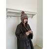 Fashion Knit Hat With Ear Flaps Tie Pom Pom Warm Winter Hat