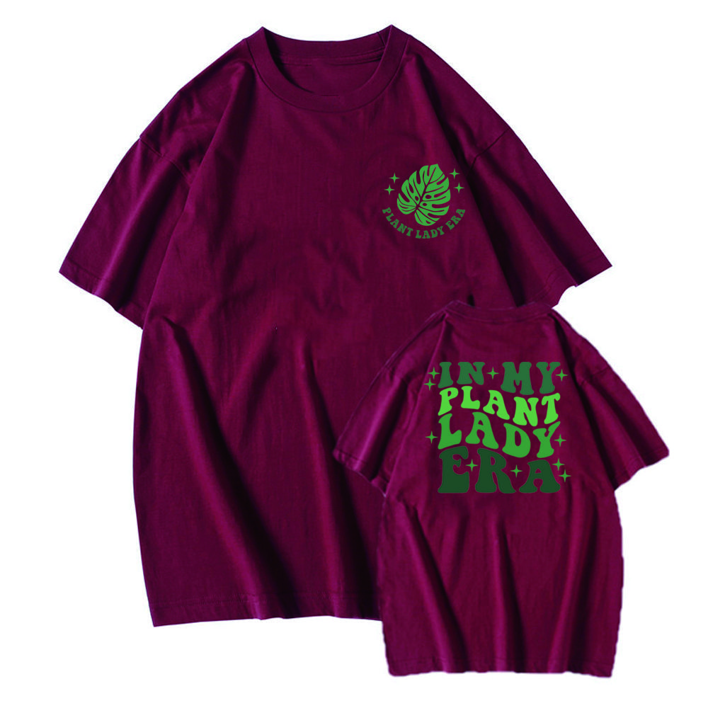 In My Plant Lady Era T Shirt Plant Mom Tshirt Gardening Mom Shirts Crazy Plant Lady Tee Front and Back Printed Short Sleeves Top S